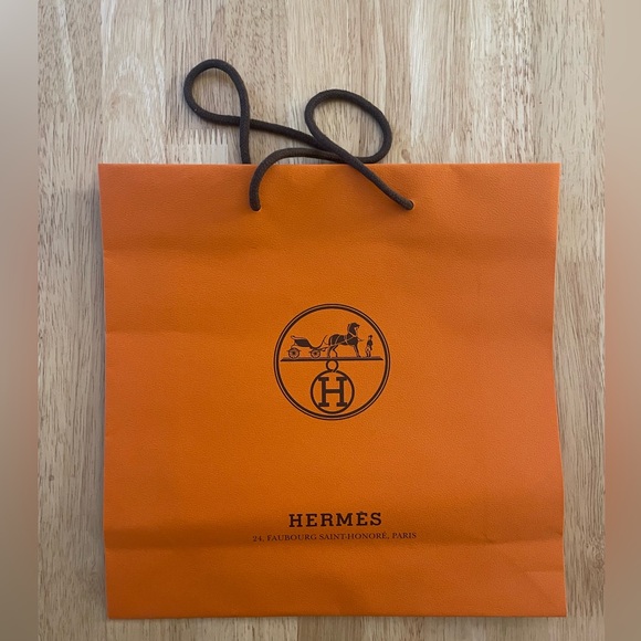 Hermes shopping bags - one regular, one holiday limited edition. - Picture 5 of 6